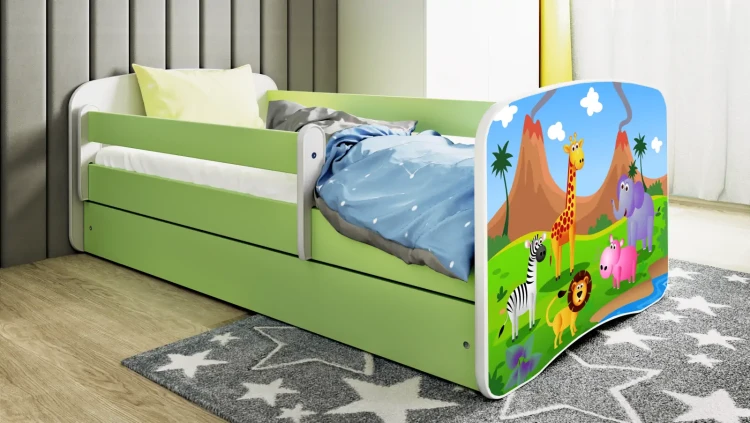 Łóżeczko dla dziewczynki 160x80 BABYDREAMS - safari