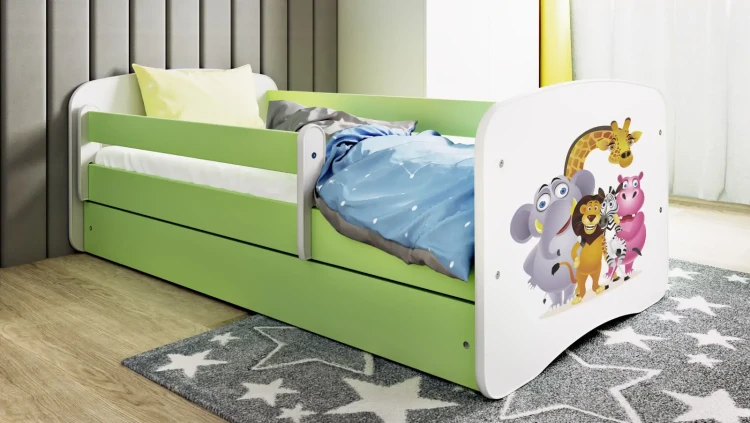 Łóżeczko dla dziewczynki 160x80 BABYDREAMS - zoo