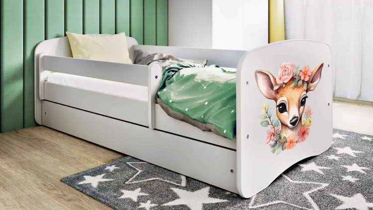 Łóżeczko dla dziewczynki 180x80 BABYDREAMS - bambi