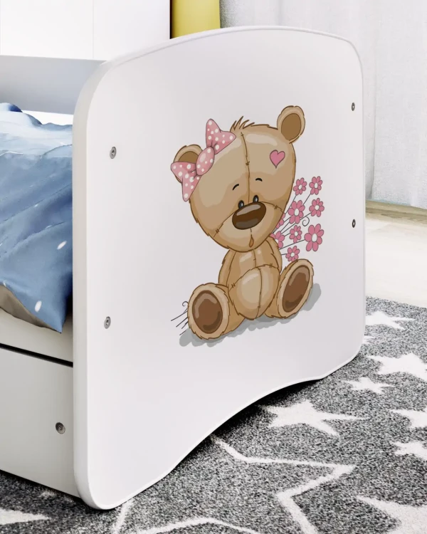 Szafa dwudrzwiowa dla dziewczynki BABYDREAMS - miś z kwiatkami