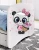 Zestaw mebli dziecięcych dla dziewczynki z łóżkiem 140x70 BABYDREAMS - panda z muffinką