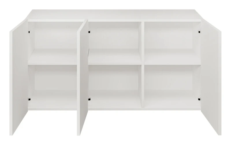 Komoda wisząca Dallas 160 cm trzydrzwiowa do salonu biała