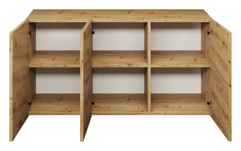 Komoda wisząca Dallas 160 cm trzydrzwiowa do salonu Dąb Artisan