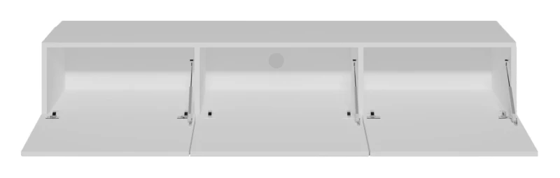 Szafka wisząca RTV Dallas 180 cm trzydrzwiowa do salonu biała