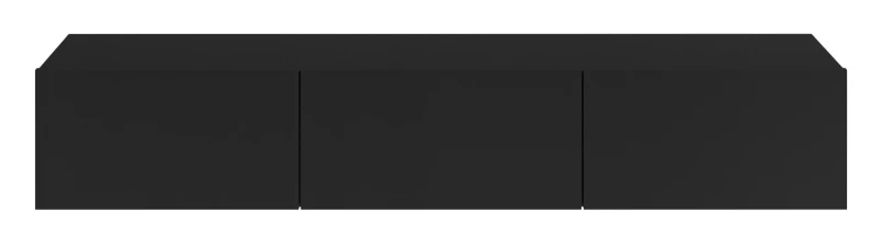 Szafka wisząca RTV Dallas 180 cm trzydrzwiowa do salonu czarna