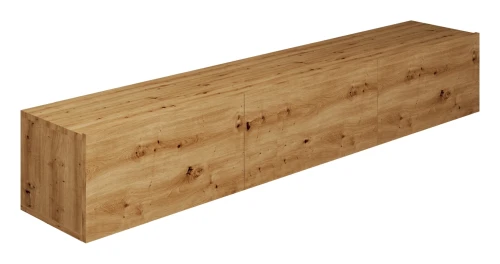 Szafka wisząca RTV Dallas 180 cm trzydrzwiowa do salonu Dąb Artisan