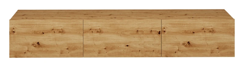 Szafka wisząca RTV Dallas 180 cm trzydrzwiowa do salonu Dąb Artisan