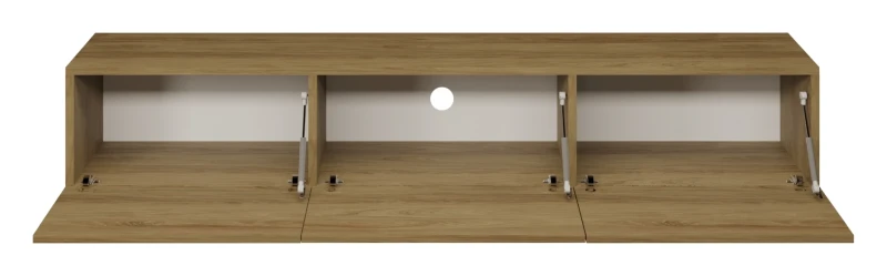 Szafka wisząca RTV Dallas 180 cm trzydrzwiowa do salonu Hikora