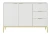 Komoda Austin 150 cm z 3 szufladami do salonu biały/złoty