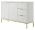 Komoda Austin 150 cm z 3 szufladami do salonu biały/złoty