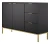 Komoda Austin 150 cm z 3 szufladami do salonu czarny/złoty