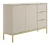 Komoda Austin 150 cm z 3 szufladami do salonu kaszmir/złoty