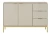 Komoda Austin 150 cm z 3 szufladami do salonu kaszmir/złoty