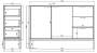 Komoda Austin 150 cm z 3 szufladami do salonu kaszmir/złoty