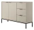 Komoda Austin 150 cm z 3 szufladami do salonu kaszmir/czarny