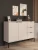 Komoda Austin 150 cm z 3 szufladami do salonu kaszmir/czarny