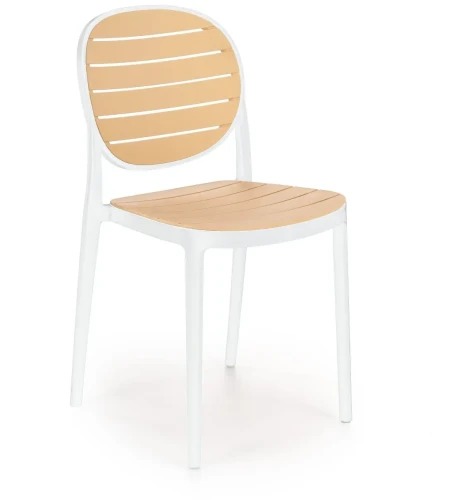 Krzesło K529 do jadalni naturalny/biały