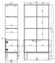 Regał Austin 80 cm z 2 zamykanymi szafkami do salonu biały/złoty