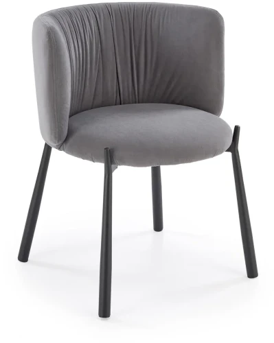 Krzesło K531 tapicerowane do jadalni popielaty/czarny