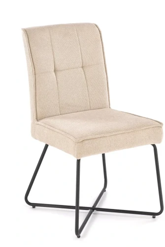 Krzesło K534 tapicerowane do jadalni beżowy/czarny