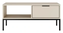 Stolik kawowy Austin 100 cm z 2 szufladami do salonu kaszmir/czarny