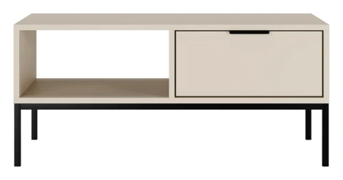 Stolik kawowy Austin 100 cm z 2 szufladami do salonu kaszmir/czarny