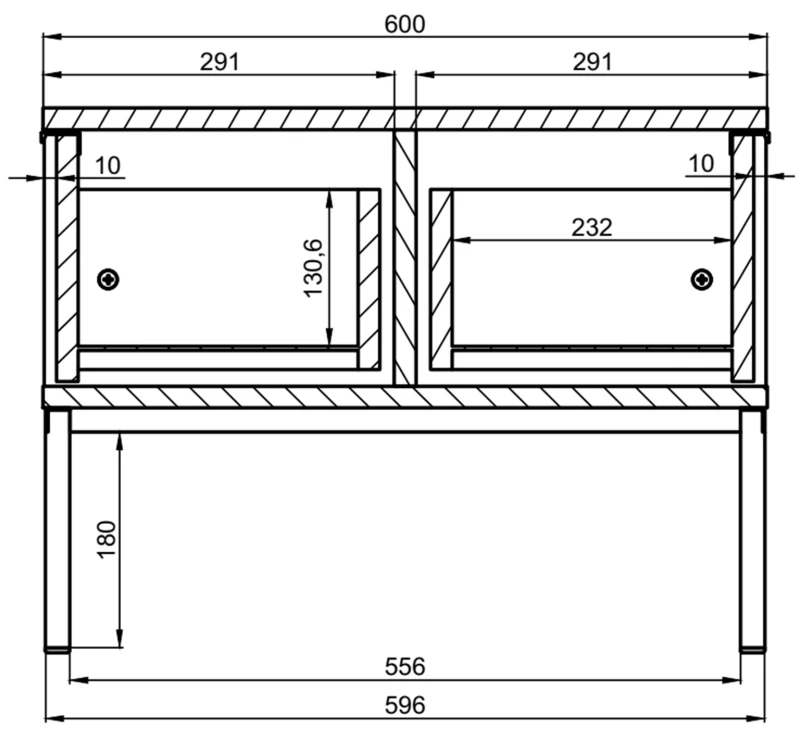 Stolik kawowy Austin 100 cm z 2 szufladami do salonu kaszmir/czarny