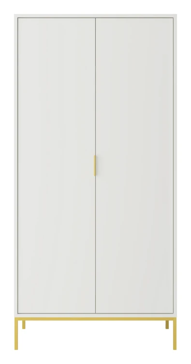 Szafa Austin 100 cm dwudrzwiowa do przedpokoju biały/złoty