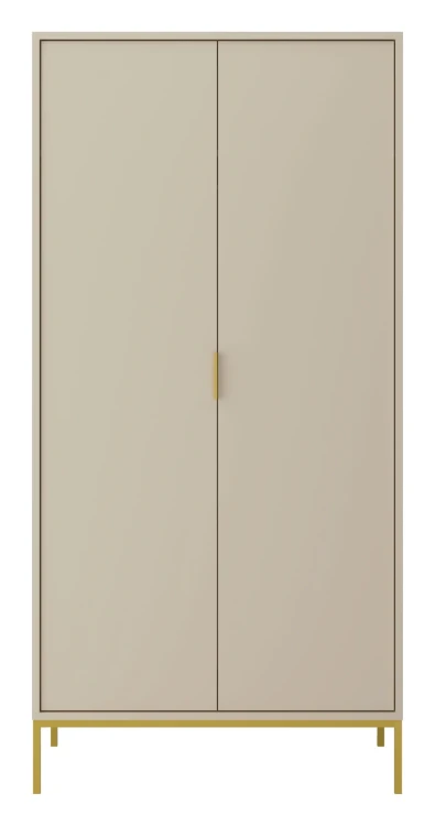 Szafa Austin 100 cm dwudrzwiowa do przedpokoju kaszmir/złoty
