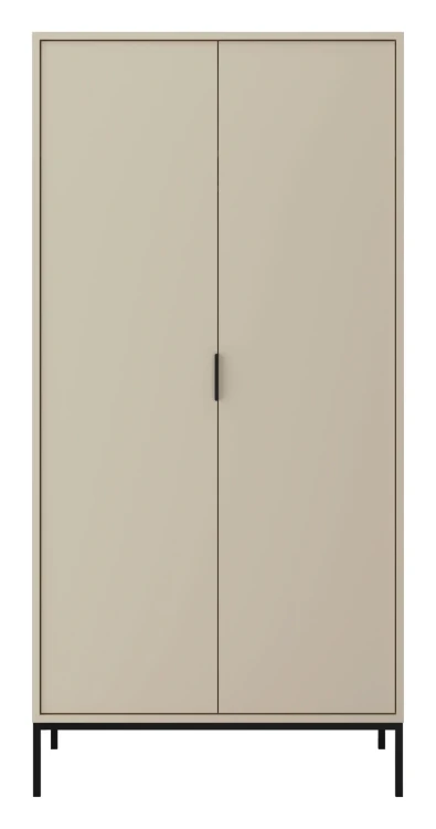 Szafa Austin 100 cm dwudrzwiowa do przedpokoju kaszmir/czarny