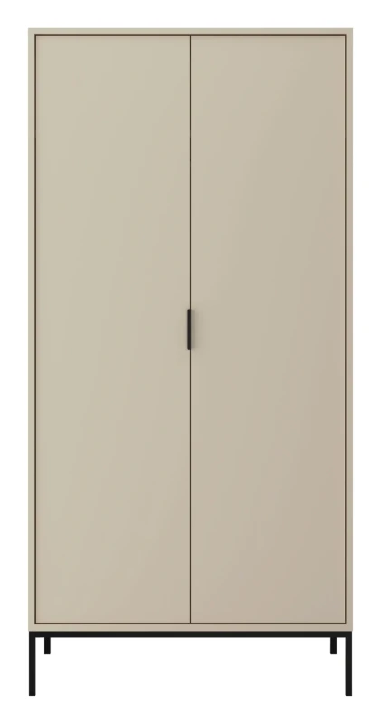 Szafa Austin 100 cm dwudrzwiowa do przedpokoju kaszmir/czarny