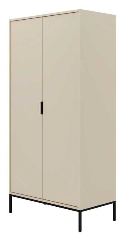 Szafa Austin 100 cm dwudrzwiowa do przedpokoju kaszmir/czarny