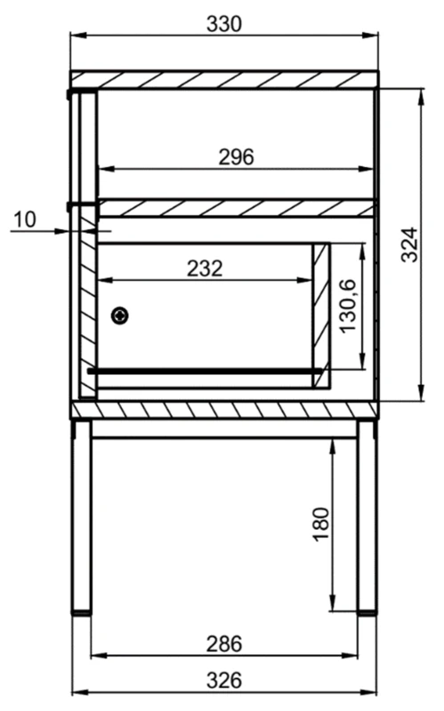Szafka RTV Austin 135 cm dwudrzwiowa z szufladą do salonu biały/złoty