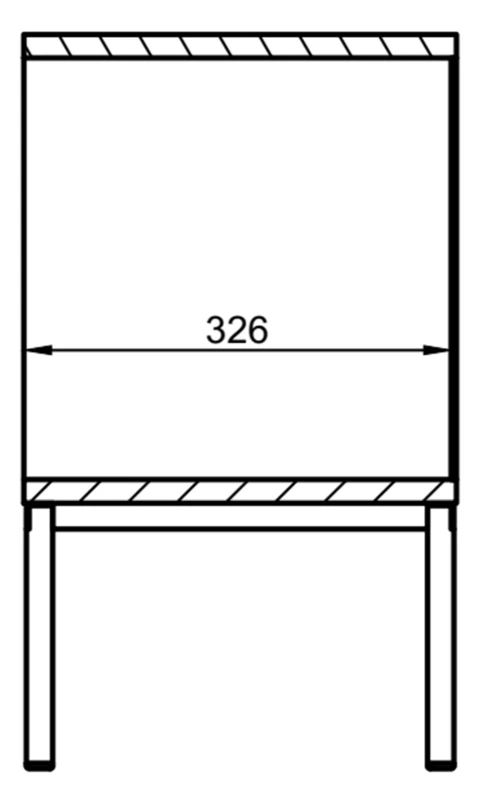 Szafka RTV Austin 175 cm dwudrzwiowa z szufladą do salonu kaszmir/czarny