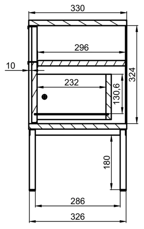Szafka RTV Austin 175 cm dwudrzwiowa z szufladą do salonu kaszmir/czarny