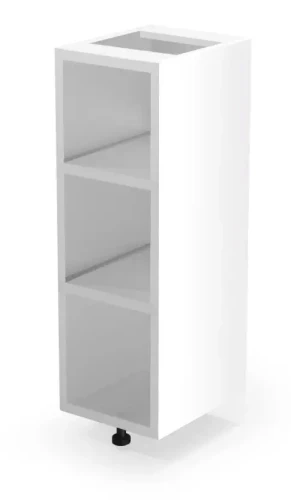 Szafka kuchenna Vento 25 cm dolna stojąca otwarta z 2 półkami biały