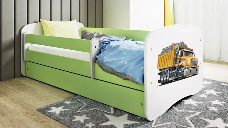 Łóżeczko dla chłopca 160x80 BABYDREAMS - ciężarówka