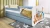 Łóżeczko dla chłopca 160x80 BABYDREAMS - zwierzątka z rekinem