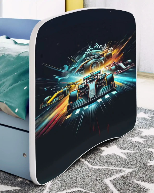 Szafa dwudrzwiowa dla chłopca BABYDREAMS - wyścigi nocą