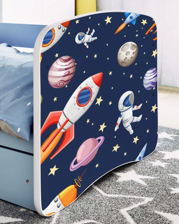 Zestaw mebli dziecięcych dla chłopca z łóżkiem 160x80 BABYDREAMS - kosmos