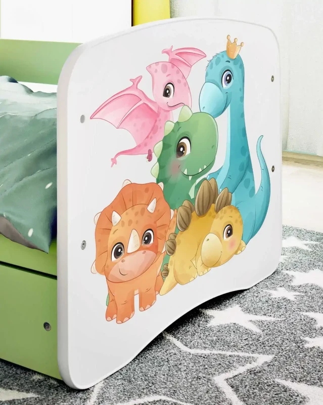 Zestaw mebli dziecięcych dla chłopca z łóżkiem 160x80 BABYDREAMS - dinusie - rodzinka