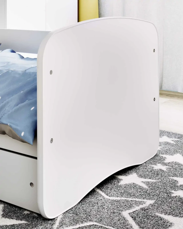 Zestaw mebli dziecięcych dla dziewczynki z łóżkiem 160x80 BABYDREAMS - bez wzoru
