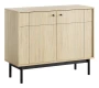 Komoda Japandi 104 cm dwudrzwiowa do salonu Dąb Linea