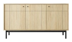 Komoda Japandi 154 cm trzydrzwiowa do salonu Dąb Linea