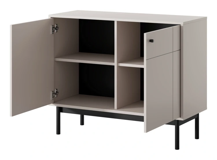 Komoda Japandi 104 cm dwudrzwiowa do salonu Kaszmir