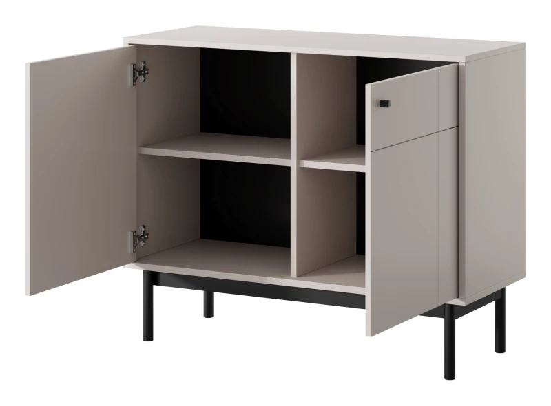 Komoda Japandi 104 cm dwudrzwiowa do salonu Kaszmir