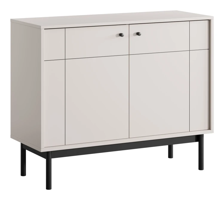 Komoda Japandi 104 cm dwudrzwiowa do salonu Kaszmir