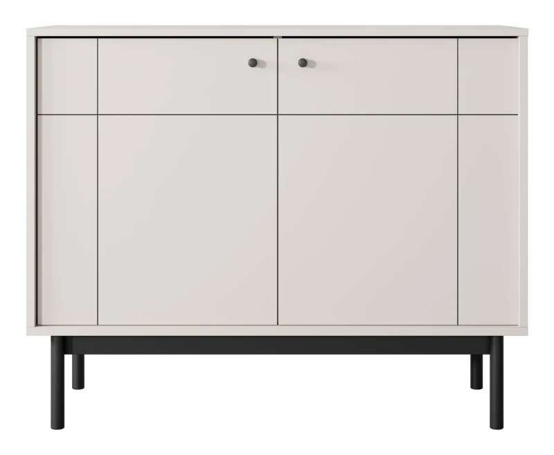 Komoda Japandi 104 cm dwudrzwiowa do salonu Kaszmir