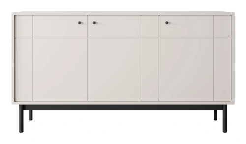 Komoda Japandi 154 cm trzydrzwiowa do salonu Kaszmir