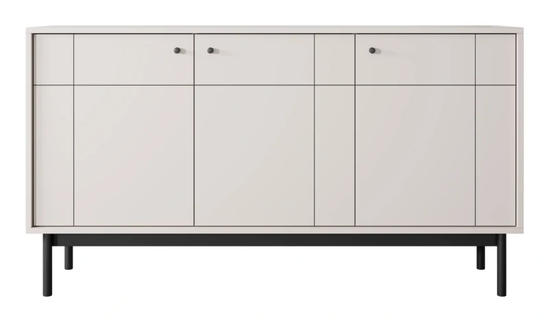 Komoda Japandi 154 cm trzydrzwiowa do salonu Kaszmir